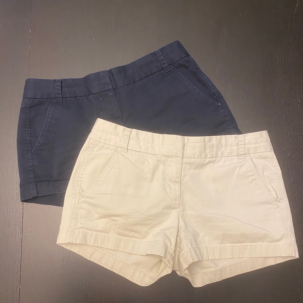 Lot of 2 J.Crew Chino Shorts in size 4